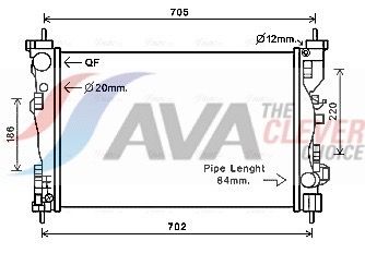 Kühler, Motorkühlung AVA QUALITY COOLING ALA2120