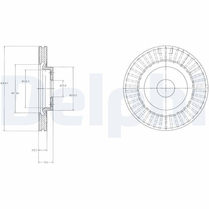 Bremsscheibe DELPHI BG4214
