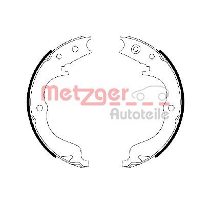 Bremsbackensatz, Feststellbremse METZGER MG 110