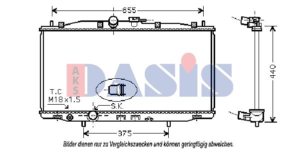 Kühler, Motorkühlung AKS DASIS 100031N