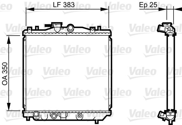 Kühler, Motorkühlung VALEO 731677