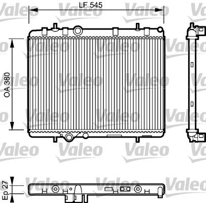 Kühler, Motorkühlung VALEO 734423