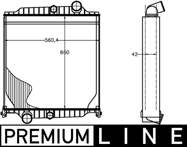 Kühler, Motorkühlung MAHLE CR1224000P