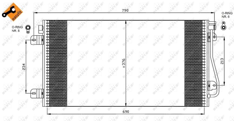 Kondensator, Klimaanlage NRF 35484