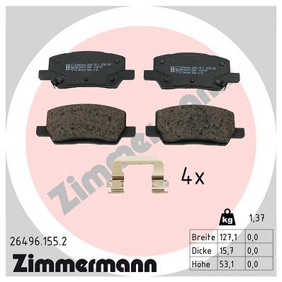 Bremsbelagsatz Bremsbeläge ZIMMERMANN 26496.155.2