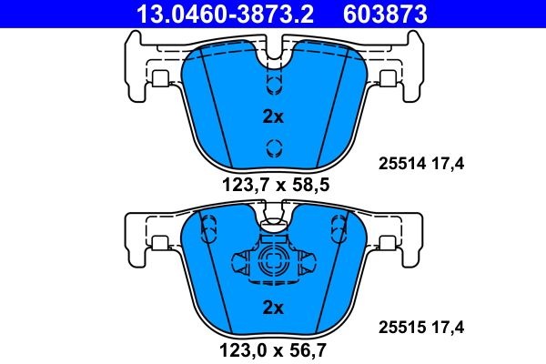 Bremsbelagsatz, Scheibenbremse ATE 13.0460-3873.2