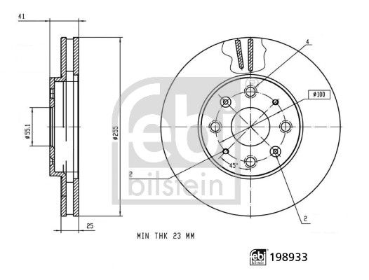 Bremsscheibe FEBI BILSTEIN 198933