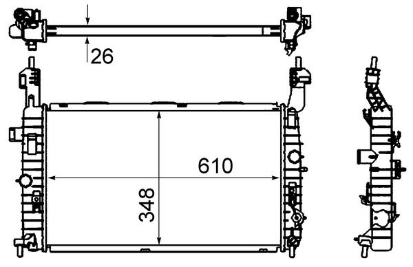 Kühler, Motorkühlung MAHLE CR833000S