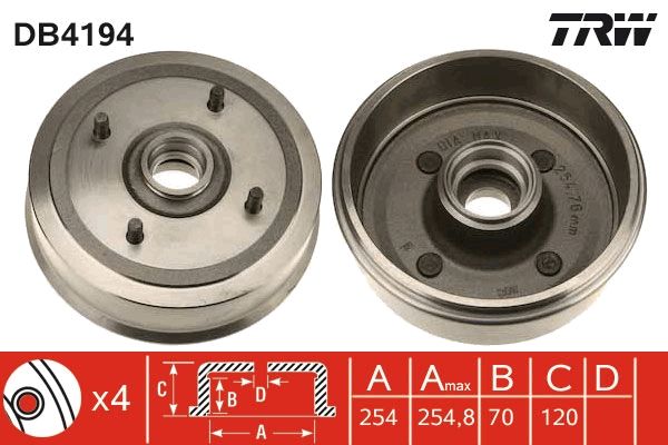 Bremstrommel TRW DB4194