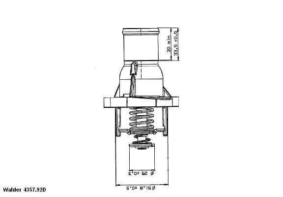 Thermostat, Kühlmittel WAHLER 4357.92D