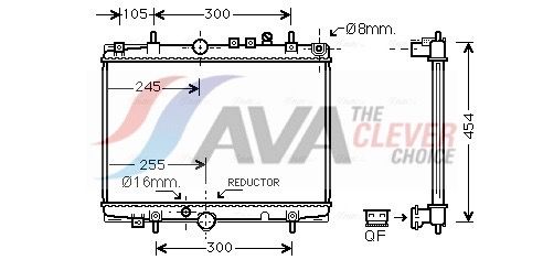 Kühler, Motorkühlung AVA QUALITY COOLING PE2235