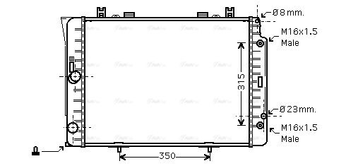 Kühler, Motorkühlung AVA QUALITY COOLING msa2151
