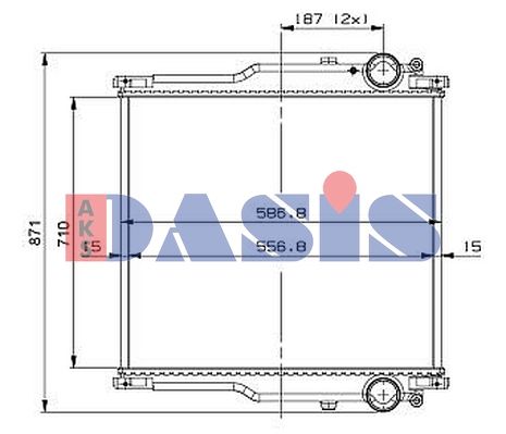 Kühler, Motorkühlung AKS DASIS 390044S