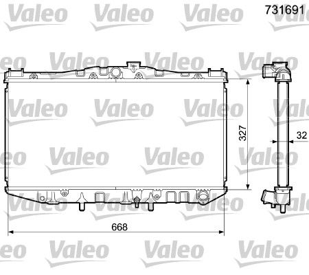 Kühler, Motorkühlung VALEO 731691