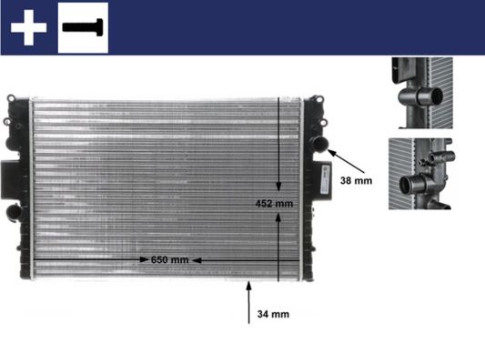 Kühler, Motorkühlung MAHLE CR1551000S