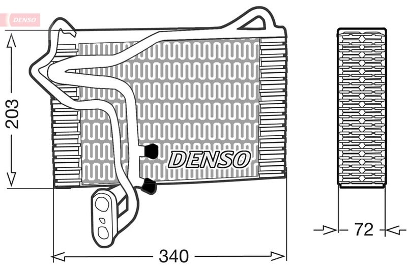 Verdampfer, Klimaanlage DENSO DEV02002