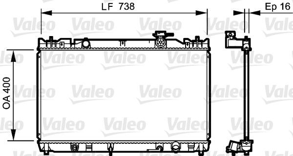 Kühler, Motorkühlung VALEO 735214