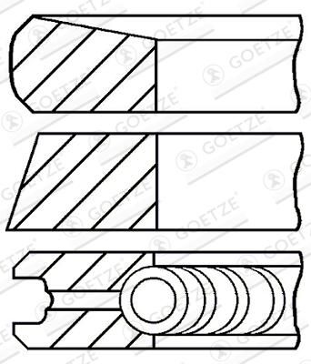 Kolbenringsatz GOETZE ENGINE 08-373807-00