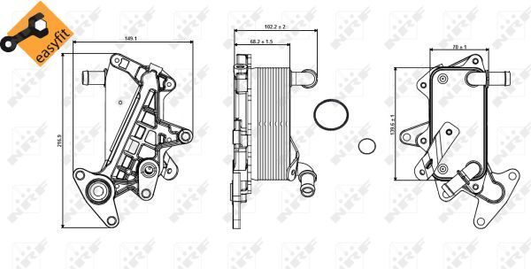 Ölkühler, Automatikgetriebe NRF 31357