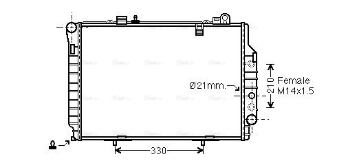 Kühler, Motorkühlung AVA QUALITY COOLING msa2203