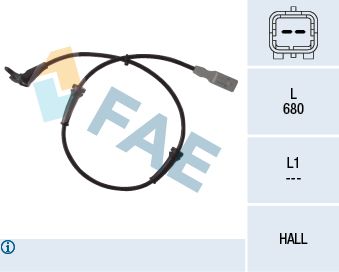 Sensor, Raddrehzahl FAE 78036