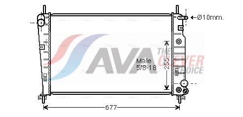 Kühler, Motorkühlung AVA QUALITY COOLING FD2344
