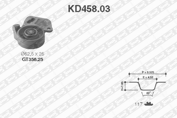 Zahnriemensatz SNR KD458.03
